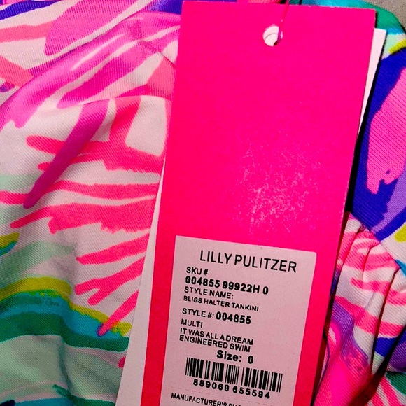 New Lilly Pulitzer Tankini Bliss Halter Top - Picture 6 of 6
